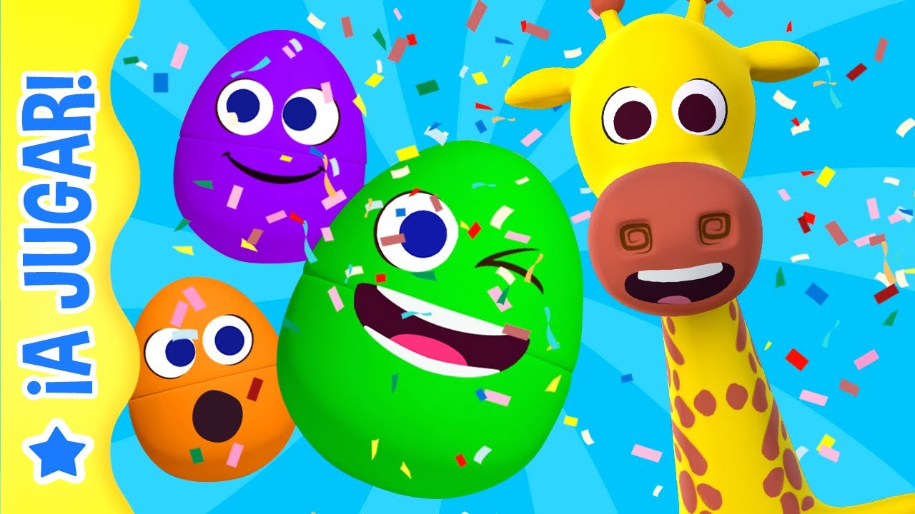 Huevos Sorpresa de Canciones del Zoo - El Pingüino, La Jirafa y La Arañita | A Jugar