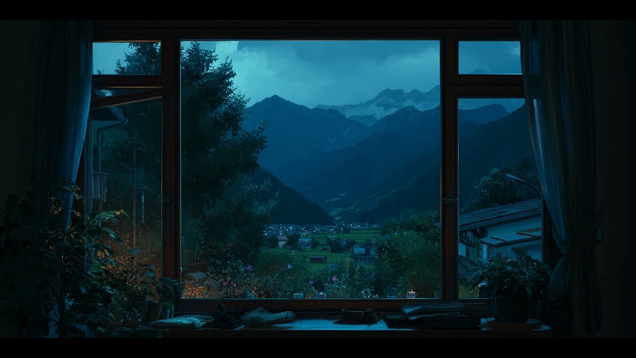 Mountain Window Lofi | Study, Focus & Relaxing Night Beats