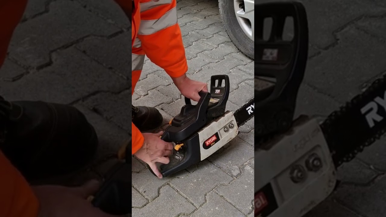 1. Wie startet man eine Kettensäge?