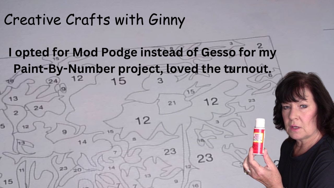 I used Mod Podge instead of Gesso on this Paint by number and loved the outcome.