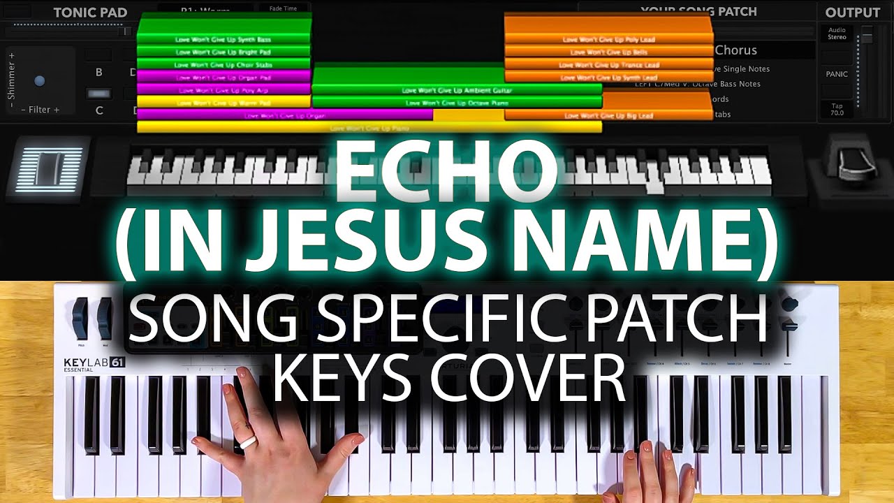 Echo (In Jesus Name) - MainStage patch keyboard cover- Charity Gayle