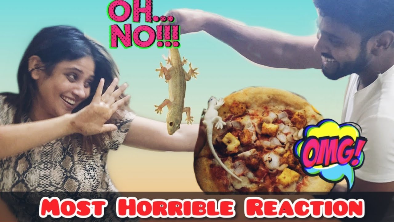 lizard in Domino's pizza😅 prank on sister | independence day special | oh bhai itne gande reaction 😱