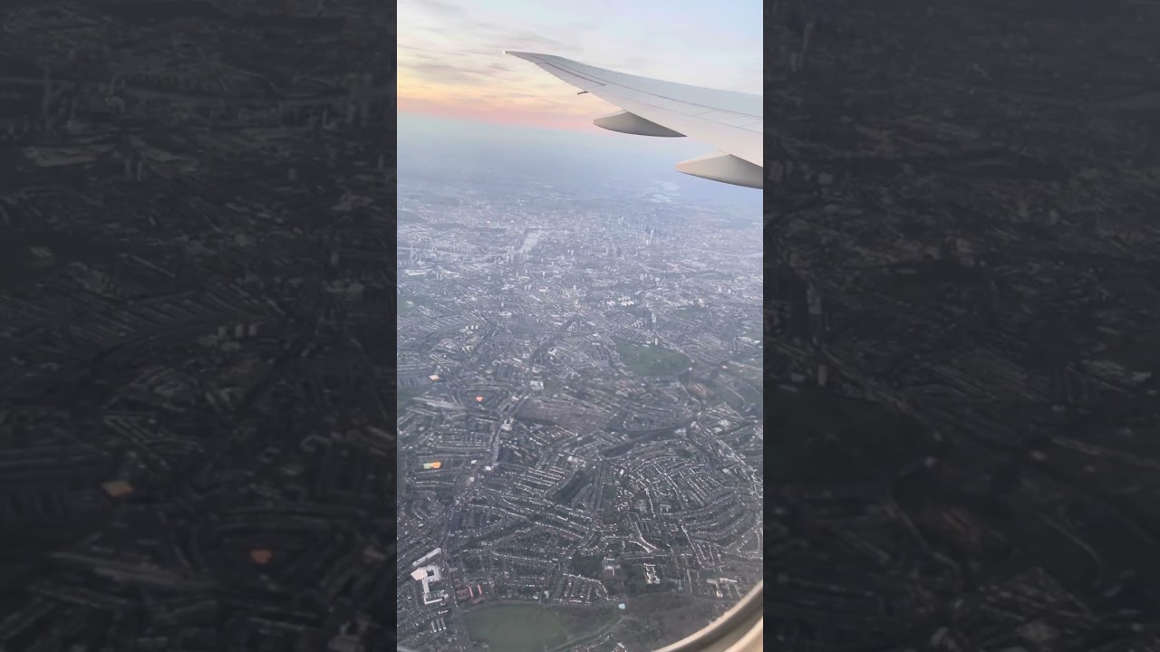 Qatar Air Flight View from London Heathrow Airport - April, 2025