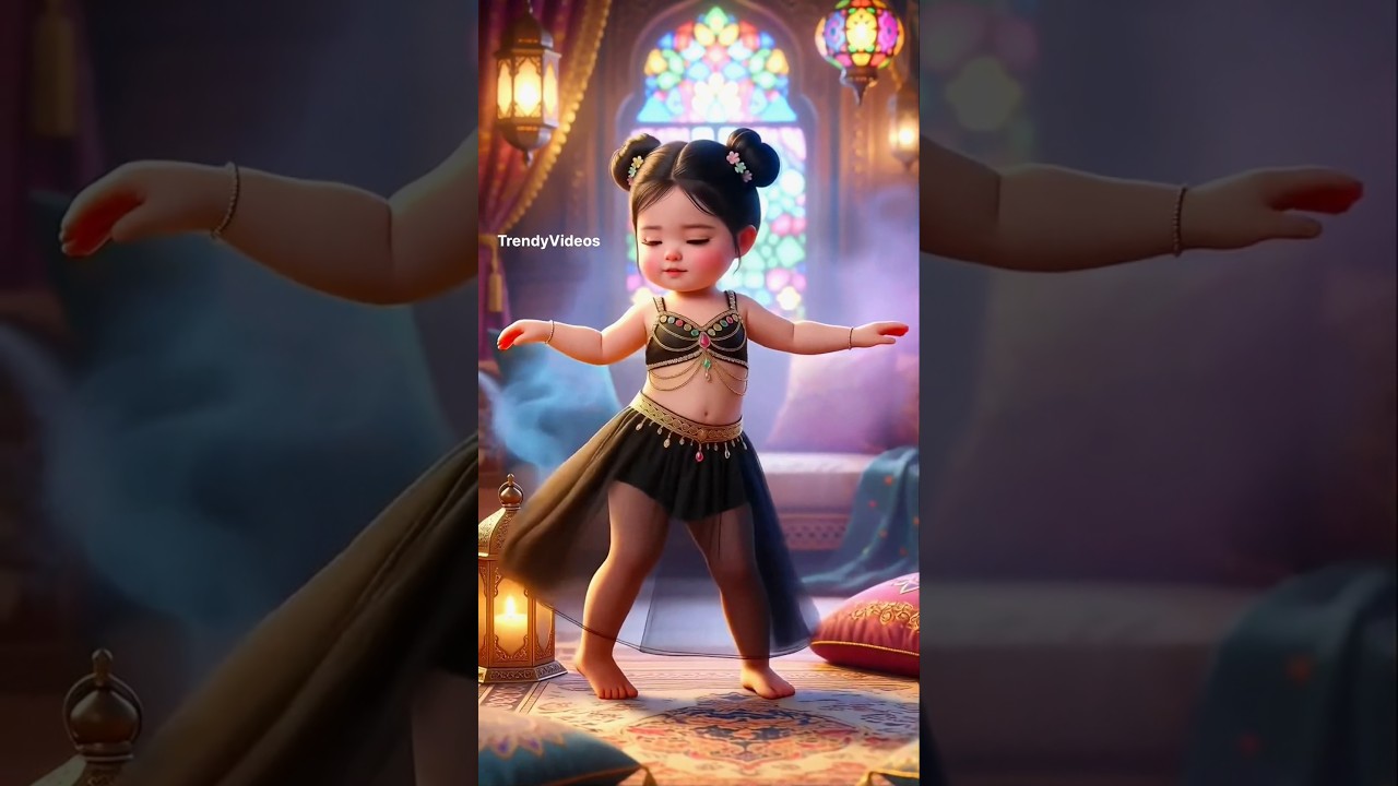 Cutest Little Belly Dancer! 😍 Arabic Dance Animation ✨ 
