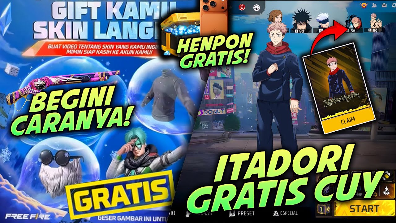 😱 CARA DAPAT JENGGOT BNL & SG2 RAPPER DAN BUNDLE YUJI ITADORI GRATIS ❗❗❗
