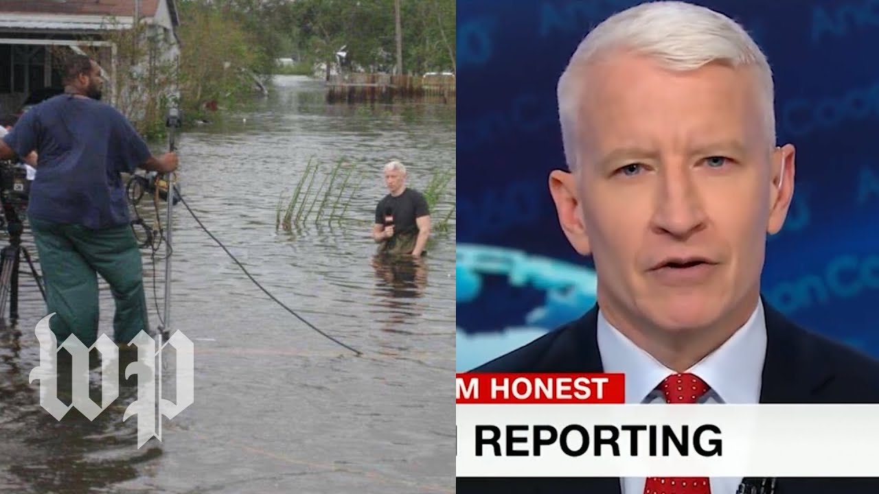 Anderson Cooper says idea of him dramatizing hurricane is 'frankly idiotic'