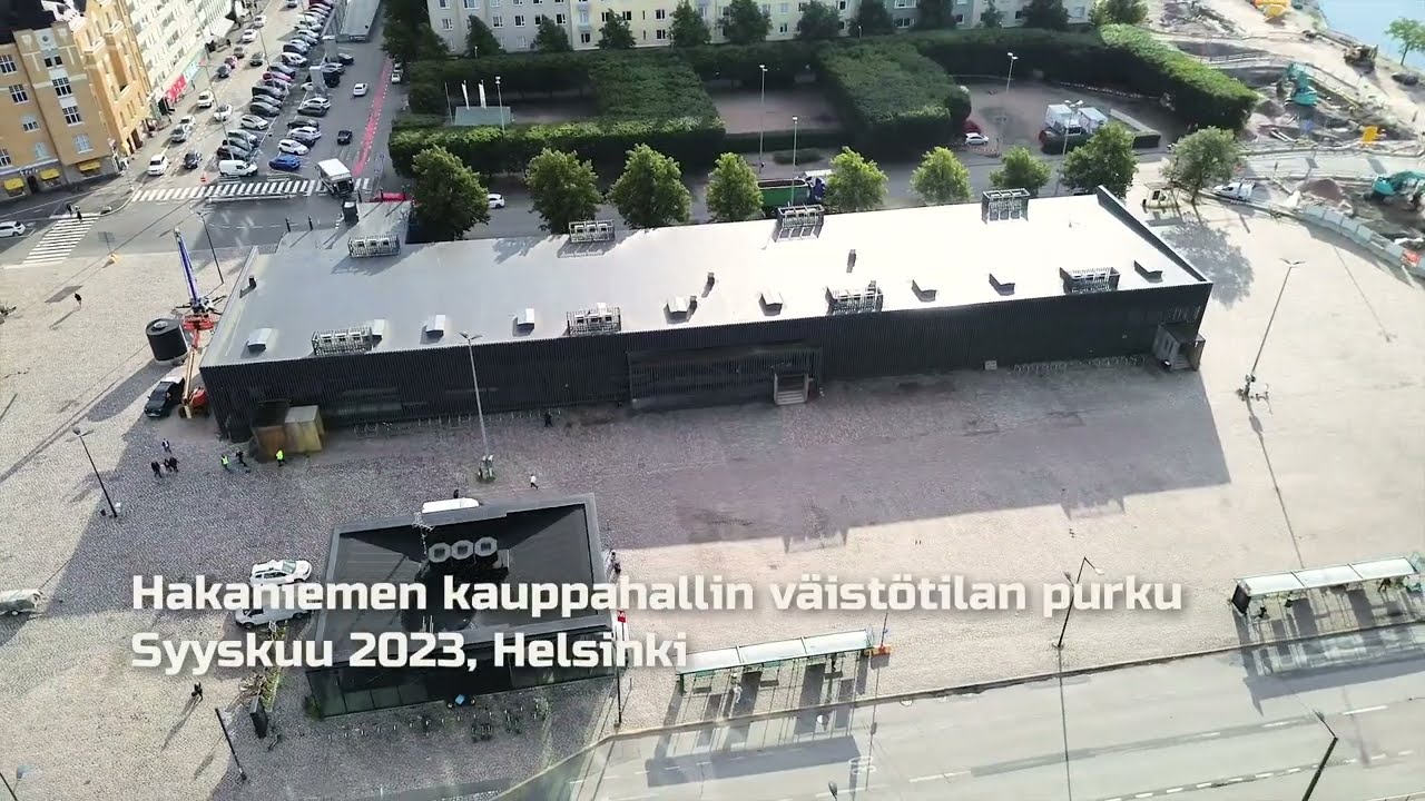 Hakaniemen väliaikaisen kauppahallin, Lasihallin, purku ja uudelleen rakennus