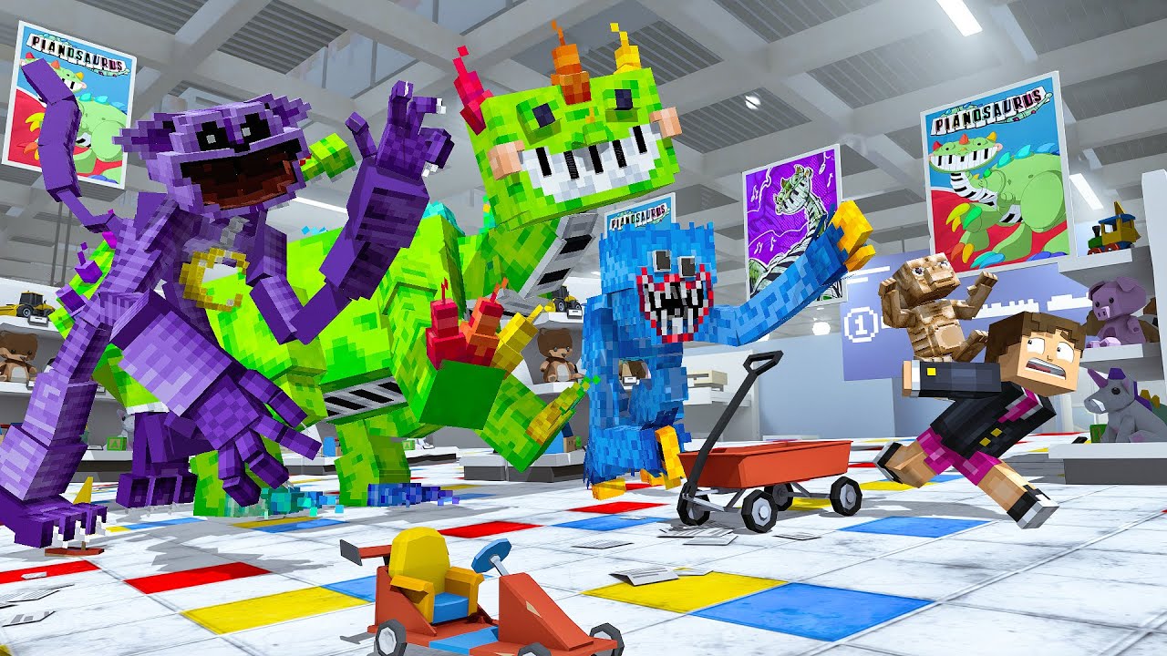 ENFRENTEI TODOS OS MONSTROS DE POOPY PLAYTIME no MINECRAFT!