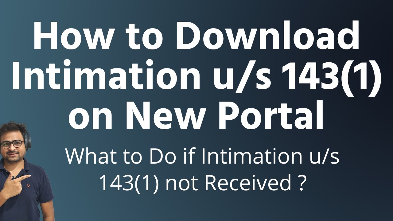 How to Download Intimation u/s 143(1) from New Income Tax Site | Download Intimation u/s 143(1)