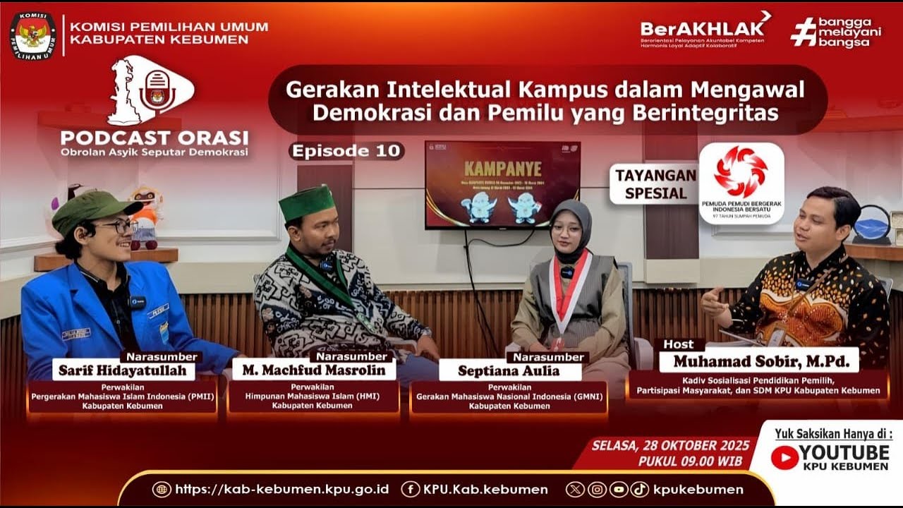 Gerakan Intelektual Kampus dalam Mengawal Demokrasi dan Pemilu yang Berintegritas-Podcast ORASI#Ep10