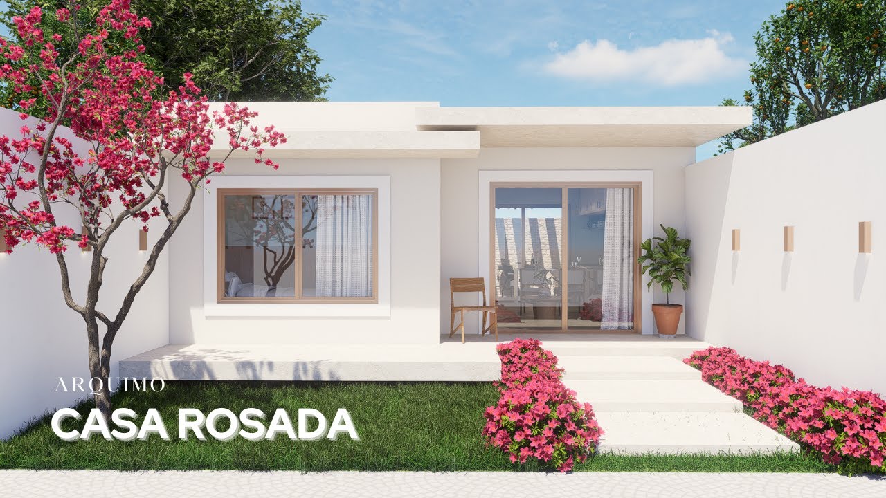 Casa Rosada 45m&sup2;: delicadeza, luz natural e charme em cada detalhe