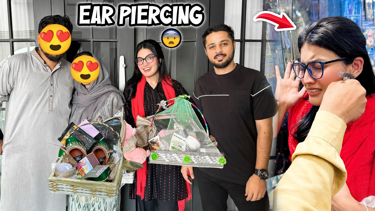 EID SY PEHLY EAR PIERCING KERWA LI 😨 | Behno Ki Taraf Eid Deny Gaye ♥️