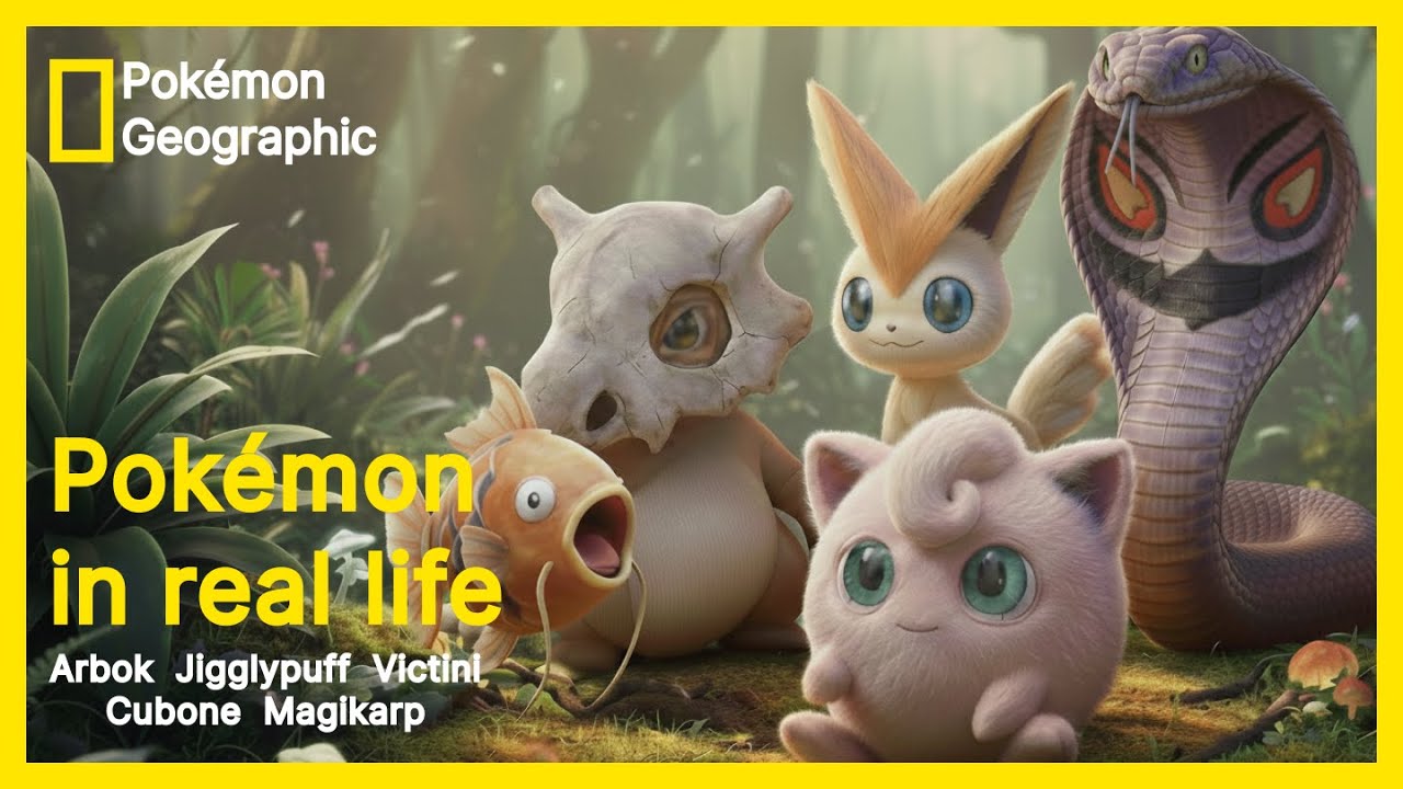 Real Life Pokémon - NatGeo: Arbok, Jigglypuff, Victini, Cubone, Magikarp