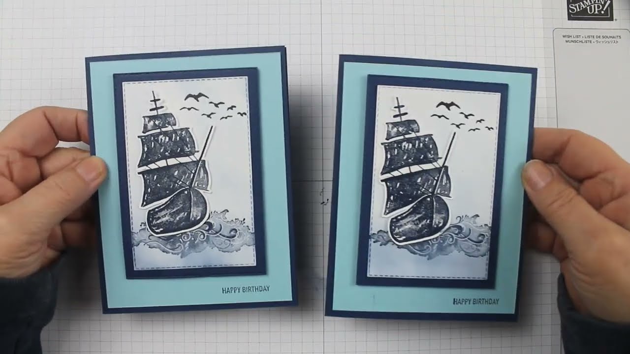 Stampin' Up! On the Ocean Masculine Card