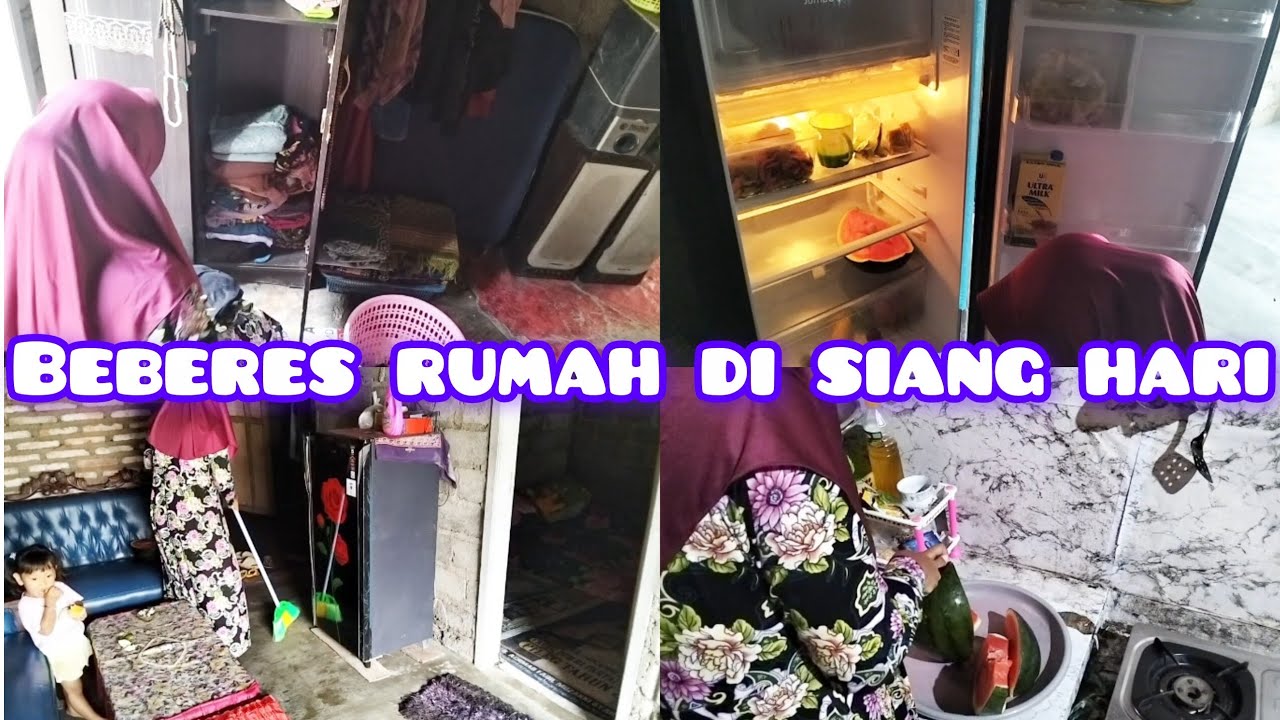 Beberes rumah di siang hari||beresin lemari dan bersihin kulkas 