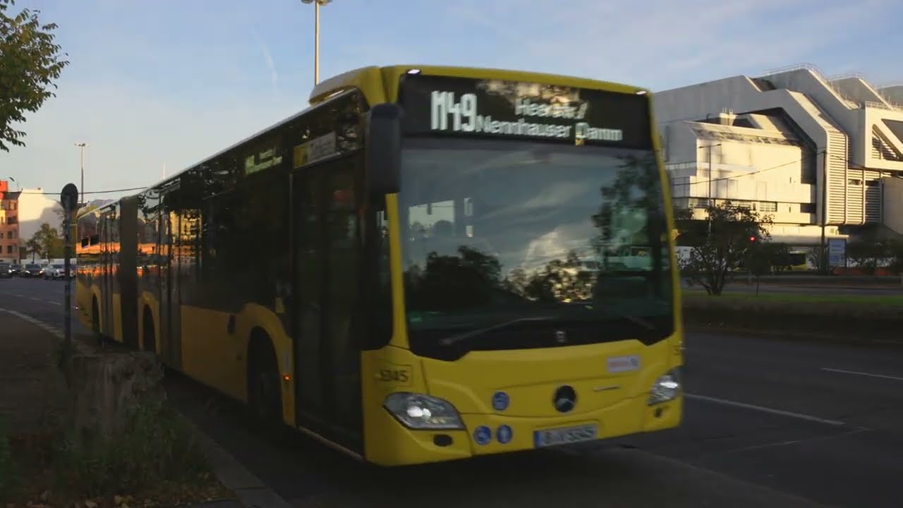 Germany, Berlin, Messegelände bus stop