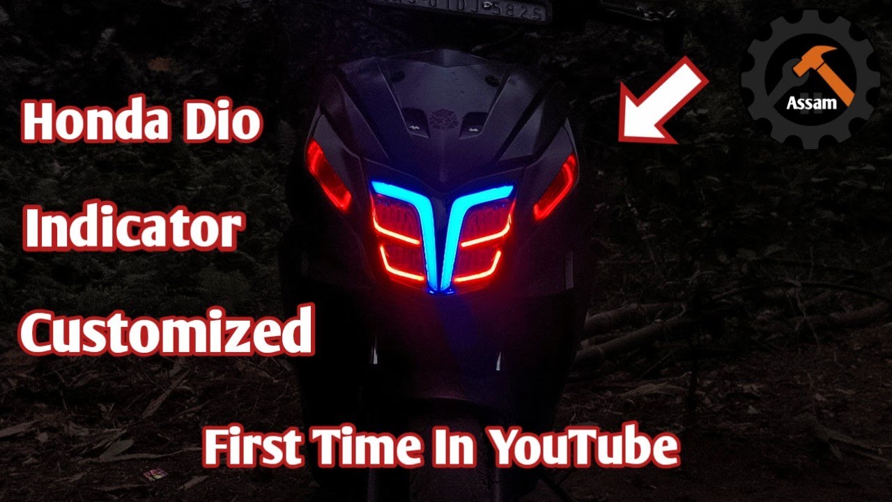 Honda Dio Indicator Modification# LED Strip Light Installation#dio#modified In Hindi