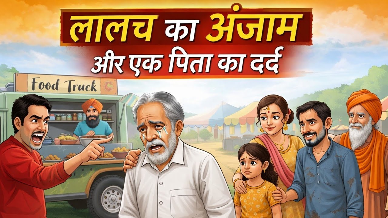 लालच का अंजाम 😭 | एक पिता का दर्द | Emotional Hindi Story | hindi cartoon | moral story 