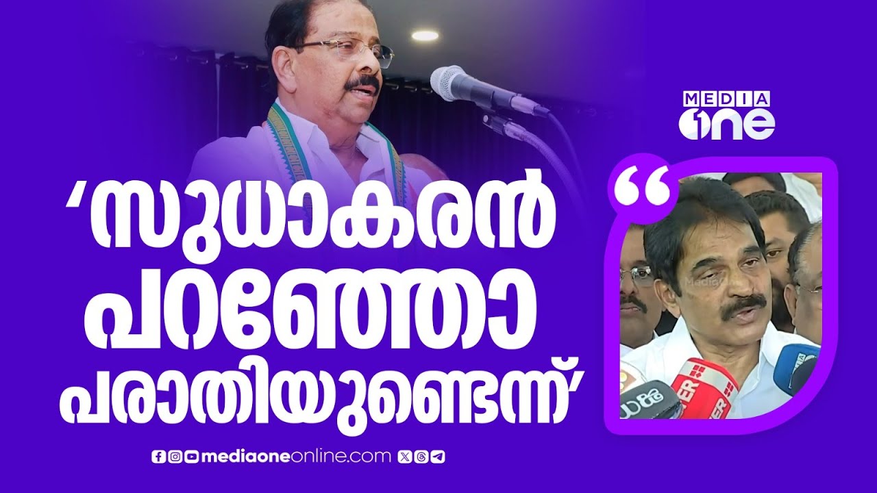 'സുധാകരൻ പറഞ്ഞോ അദ്ദേഹത്തിന് പരാതിയുണ്ടെന്ന്...? നിങ്ങൾ എന്തും പറയരുത്...'