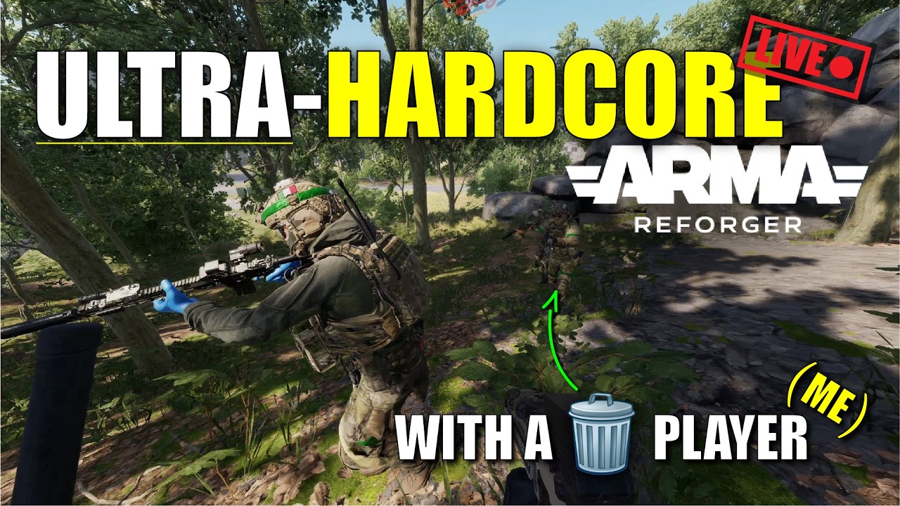 ULTRA HARDCORE Arma Reforger w/ a GARBAGE player🗑️🥂