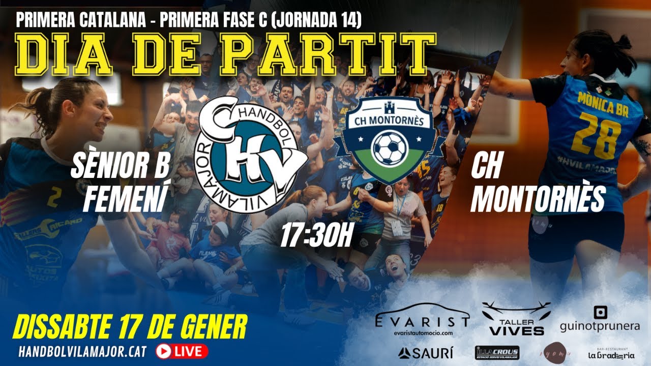 Sènior B Femení vs Montornès.  17/01/2026 -- 17:30
