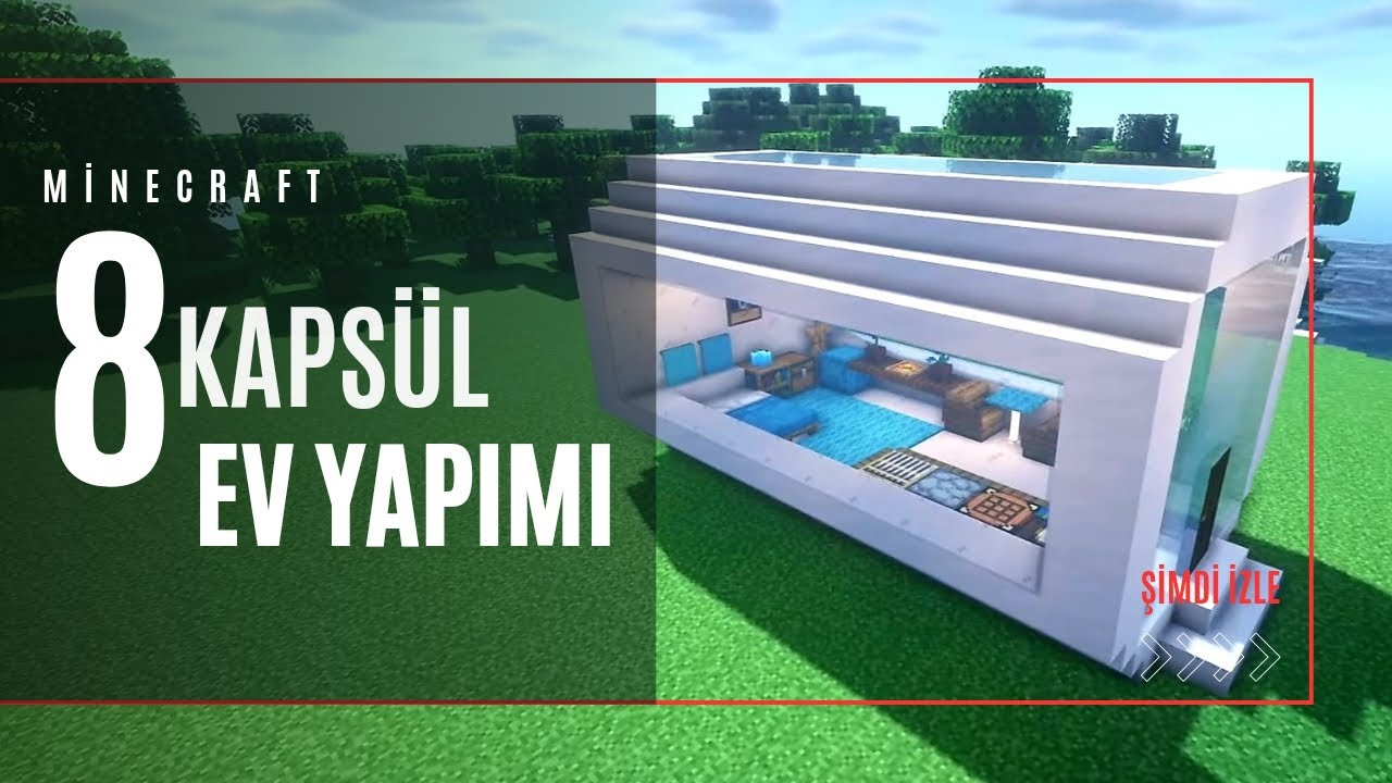 Minecraft Kapsül Ev Yapımı / Minecraft Tasarımlar #8