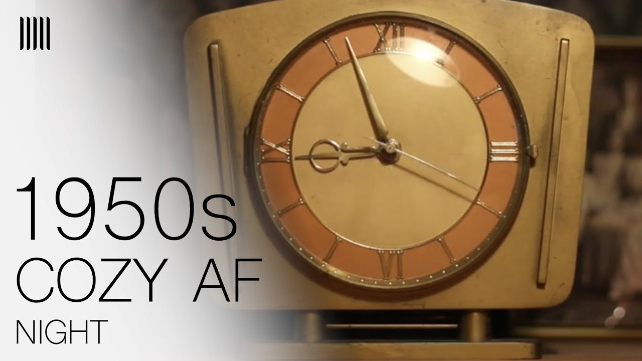 12 hour Realtime Clock - 1950s Aesthetic - Nighttime