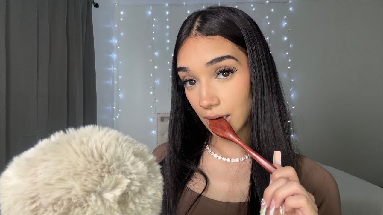 ASMR Eating Your Face with a Wooden Spoon 🫦 MOUTH SOUNDS 💓