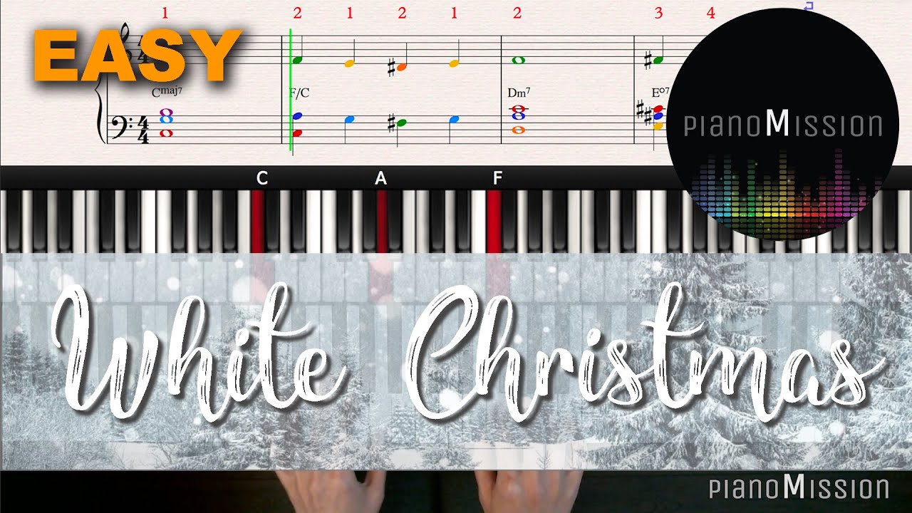 [Real Piano Tutorial] 🎄WHITE CHRISTMAS🎄 with Follow-Up Tutorial