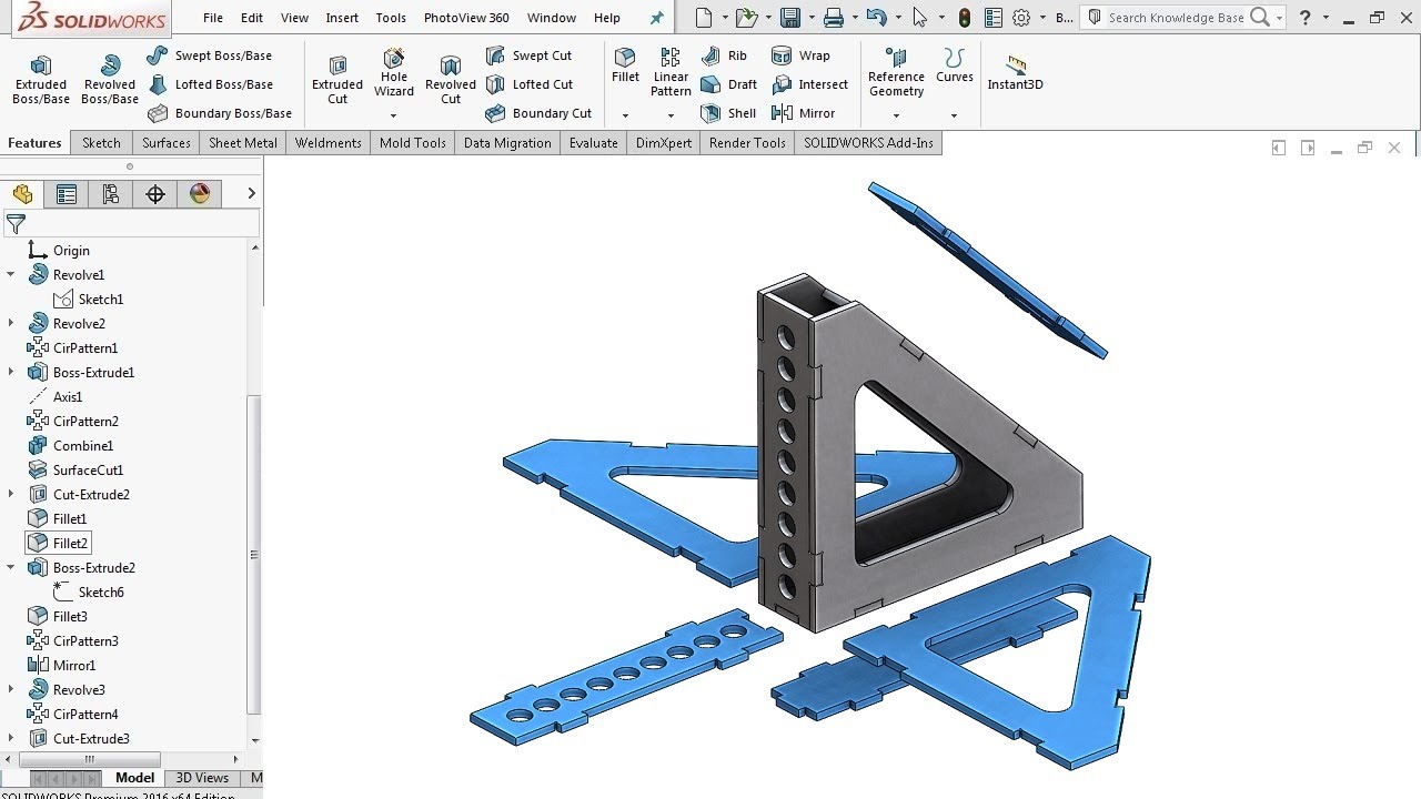 Welding Table Jig - SolidWorks Assembly Tutorial