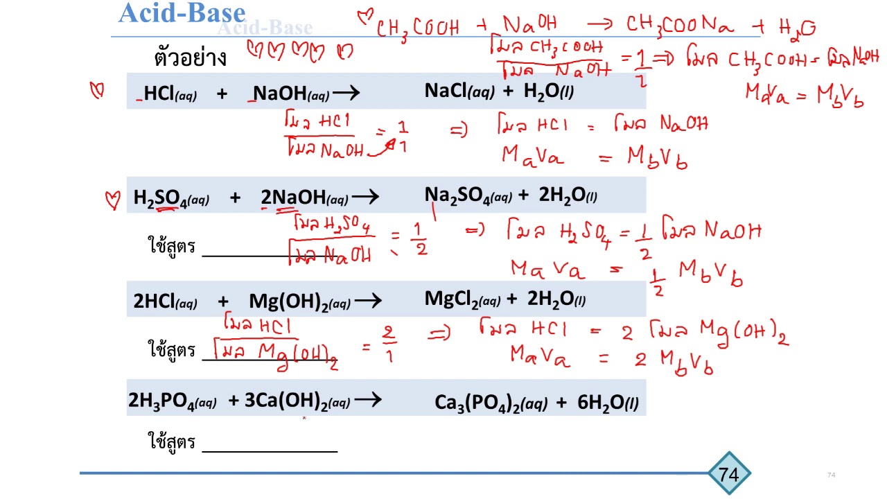 กรดเบส 4 การ Titrate กรด-เบส การหา pH ของกรดผสมเบส