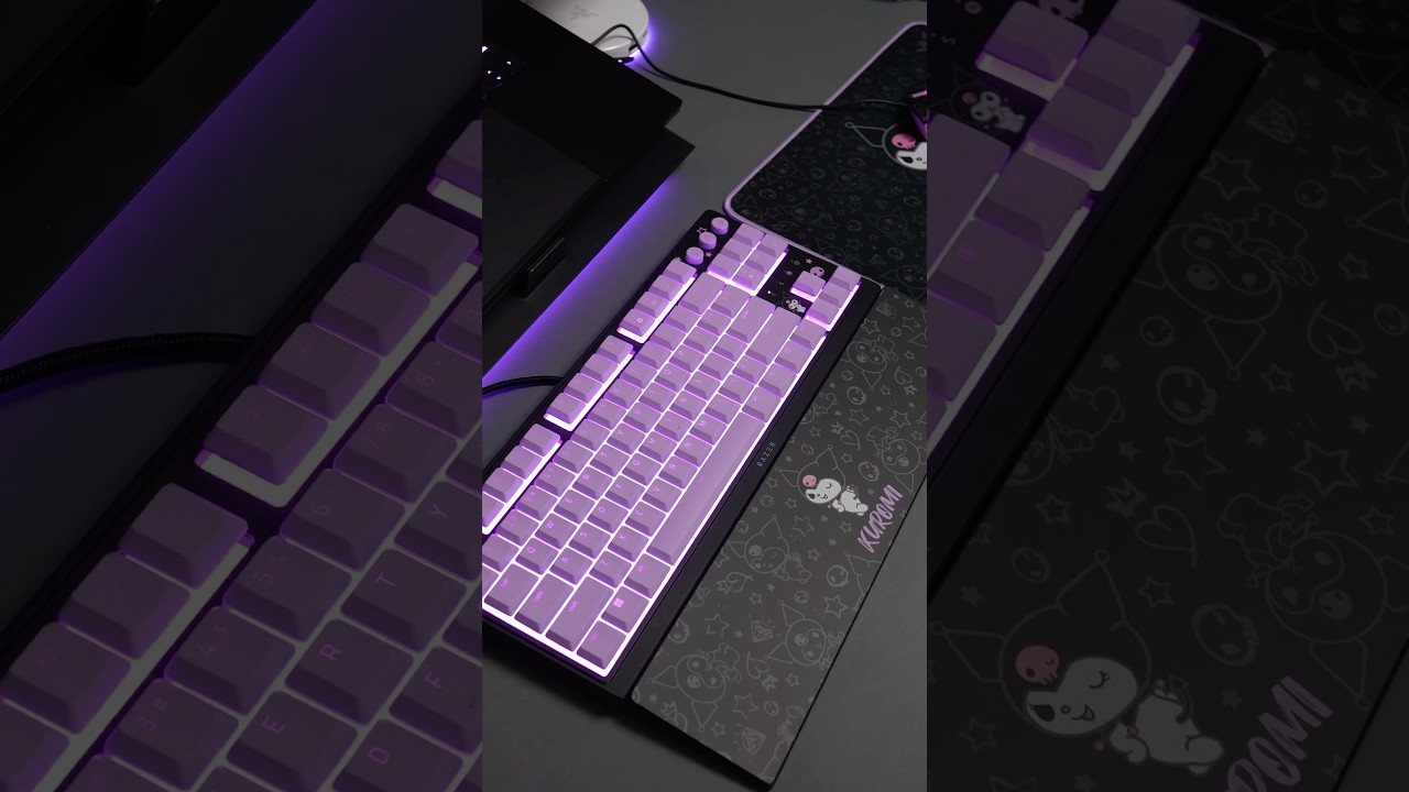 Get cute and edgy on the Razer Ornata V3 Tenkeyless – Kuromi Edition Gaming Keyboard. 