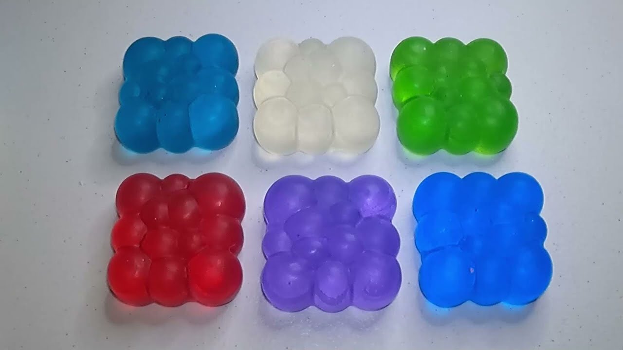 SOFT CLEAR Glycerin Soap Cutting ASMR Satisfying Sounds No Talking