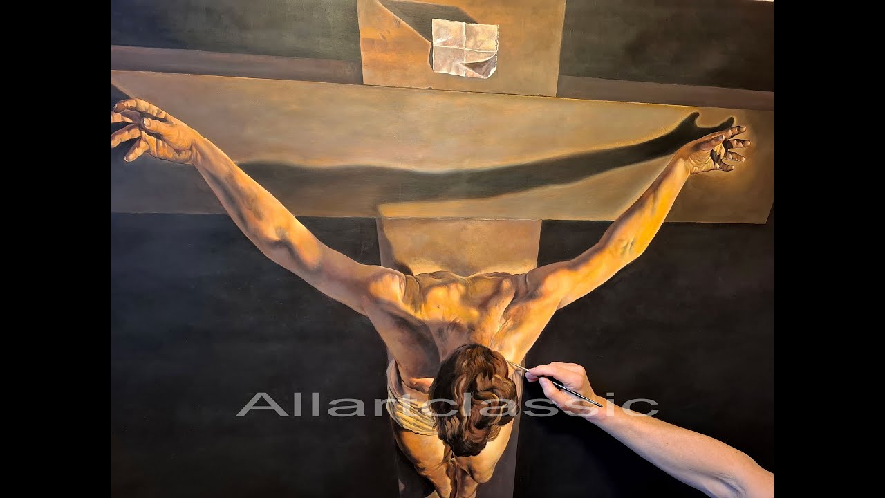 Painting Christ of St. John of the Cross by Salvador Dali