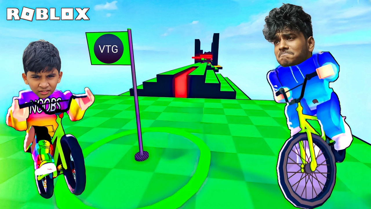 Me and my cousin 🤣 played cycle obby in roblox|on vtg!