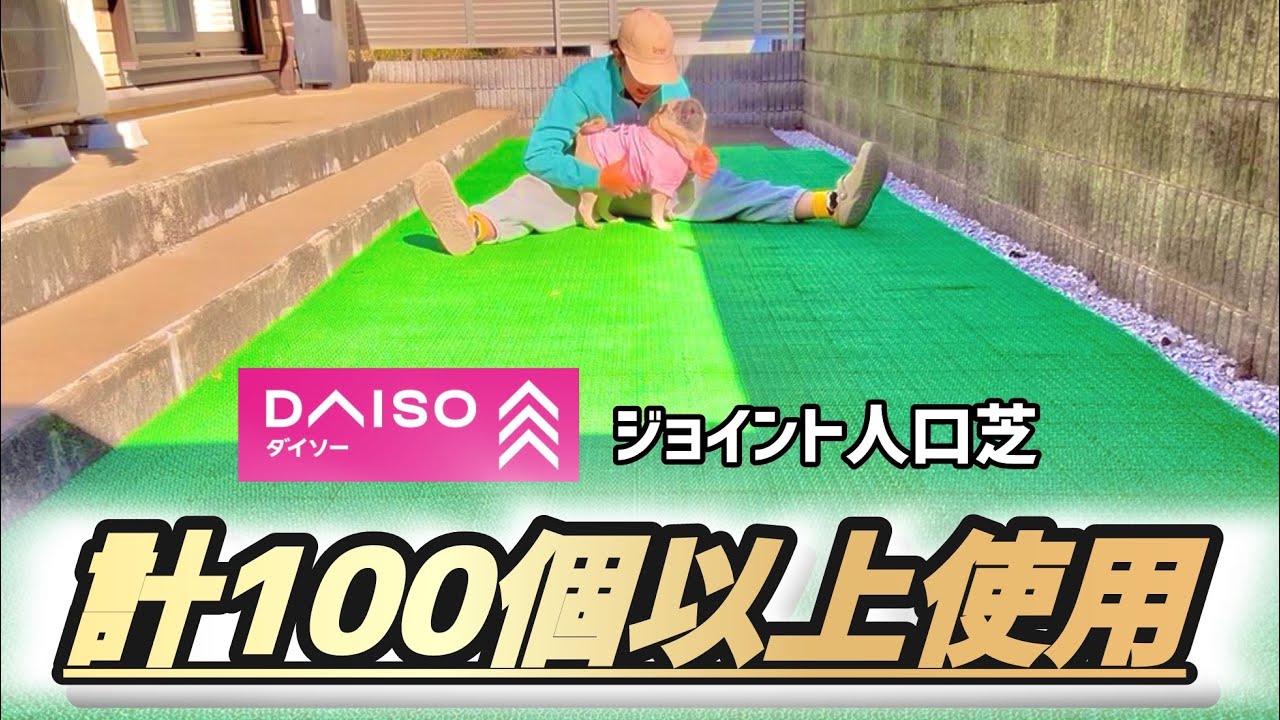 【愛犬】DAISOの人工芝使ったら100個以上に…