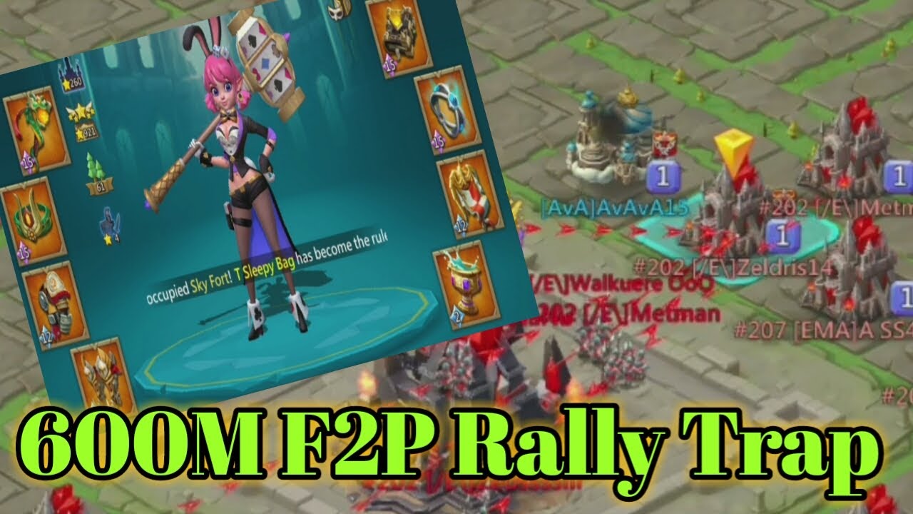 Lords Mobile F2P 600M Rally Trap Kvk Lords Mobile Gameplay