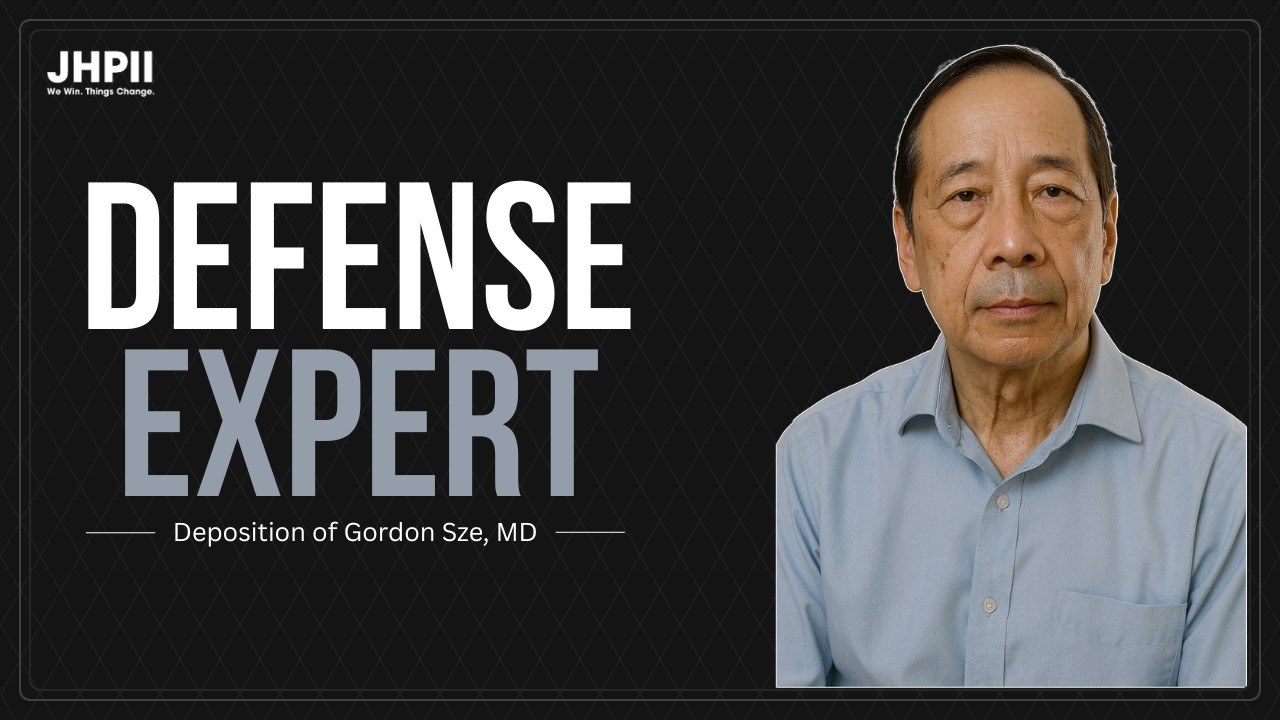 Deposition of Gordon Sze, MD: Defendant's Expert Witness in Neuroradiology
