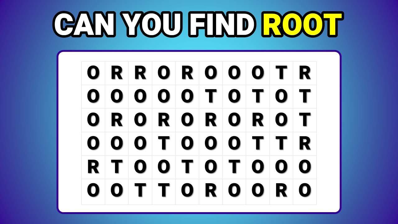 Find 👉ROOT👈 in 20 seconds | Visual Test | Observation Skills |  Find the Odd one out