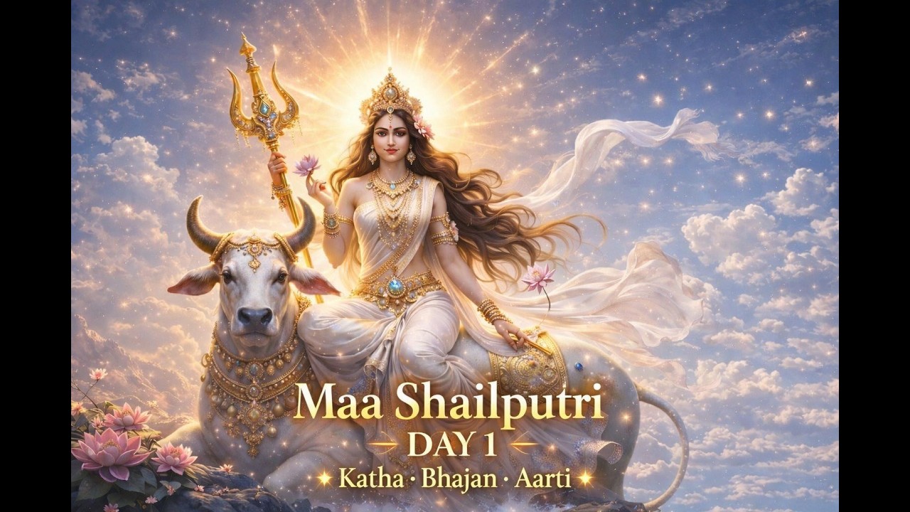 Navratri Day 1 Maa Shailputri Katha | Bhajan & Aarti | माँ शैलपुत्री की कथा,भजन और आरती🙏 Jai Mata Di