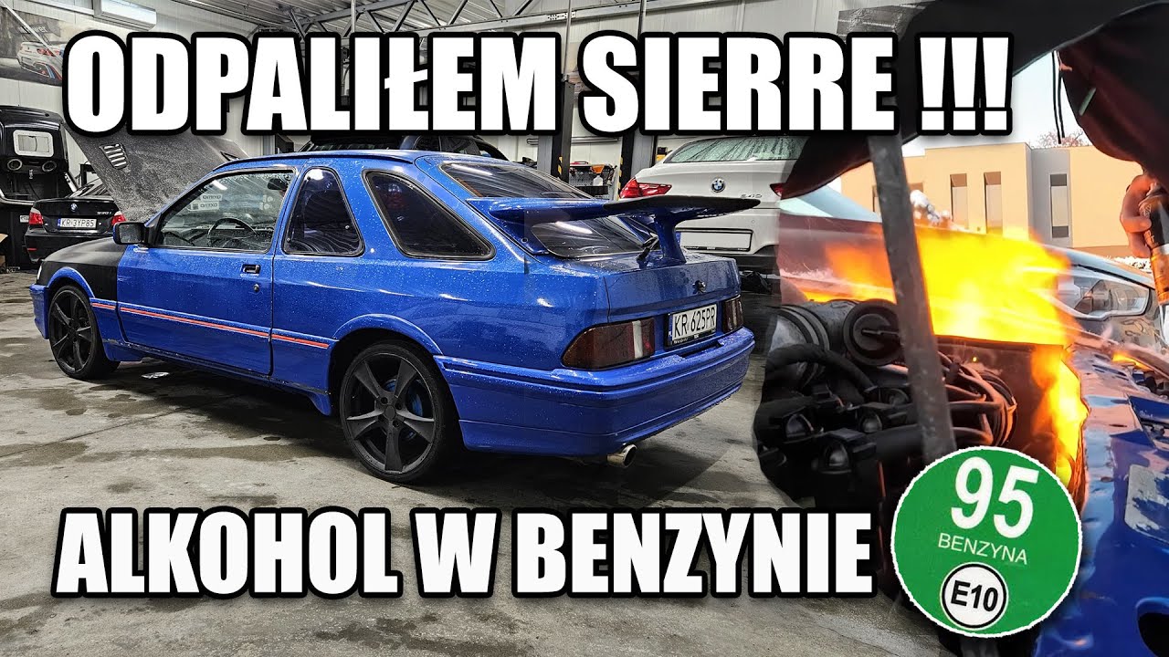 Odpalanie gruza !!! Ford Sierra RS Cosworth i benzyna E10 która niszczy stare auta !!!