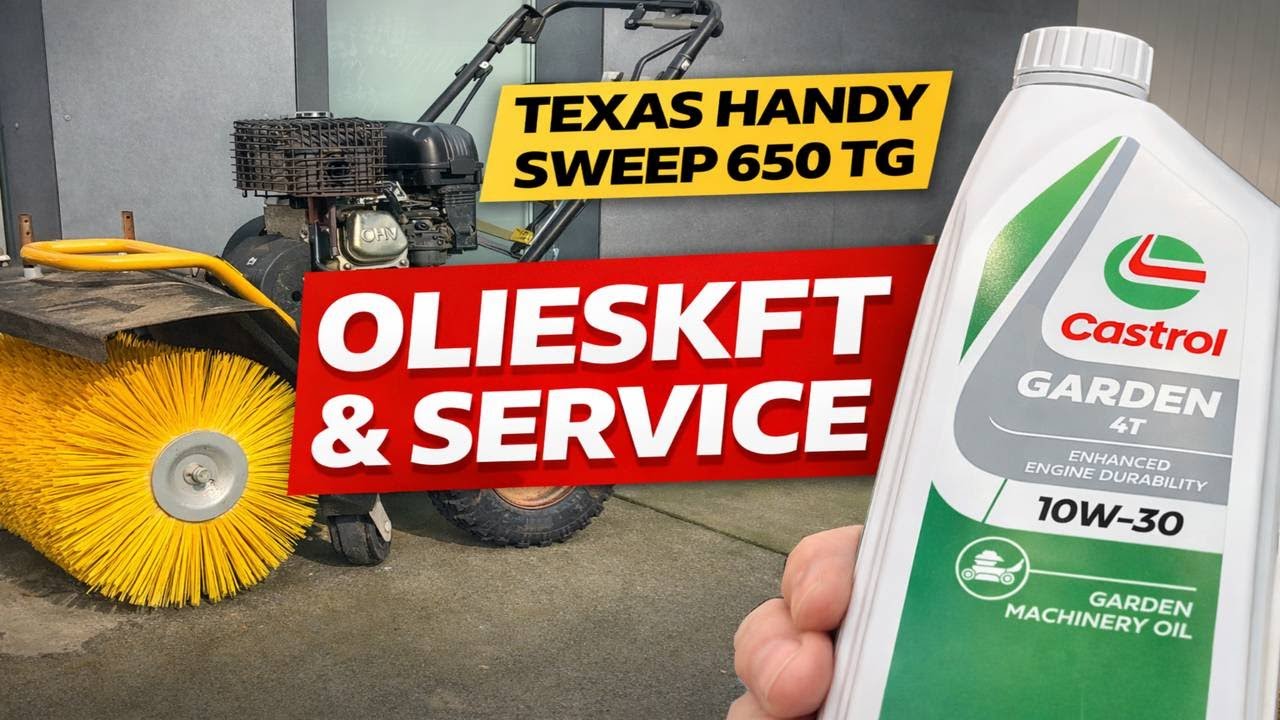 Olieskift på Texas Handy Sweep 650 TG | Service & erfaringer