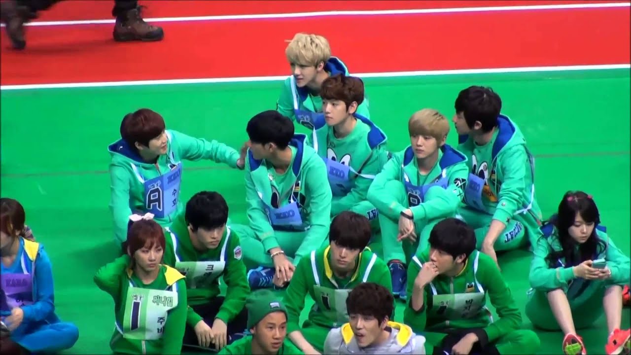 130128 - 130129 EXO @ MBC idol star olympic sports championship athletic recording 2013