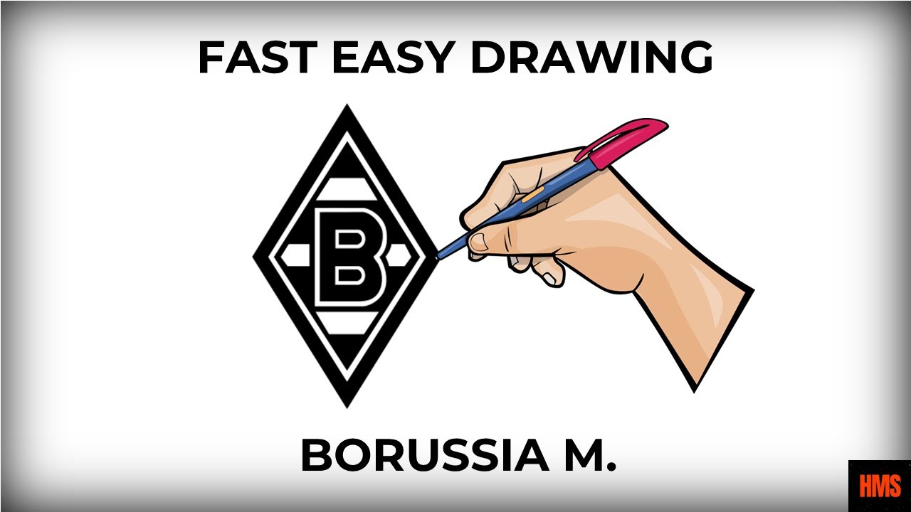 Easy Drawing | Borussia Mönchengladbach / How to Draw Football Club Logos | Borussia M'gladbach