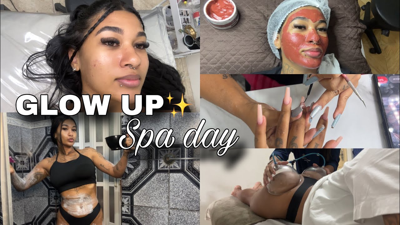 SPA DAY ✨GLOW UP 🛁🫧 unha, cílios, estética, descoloração