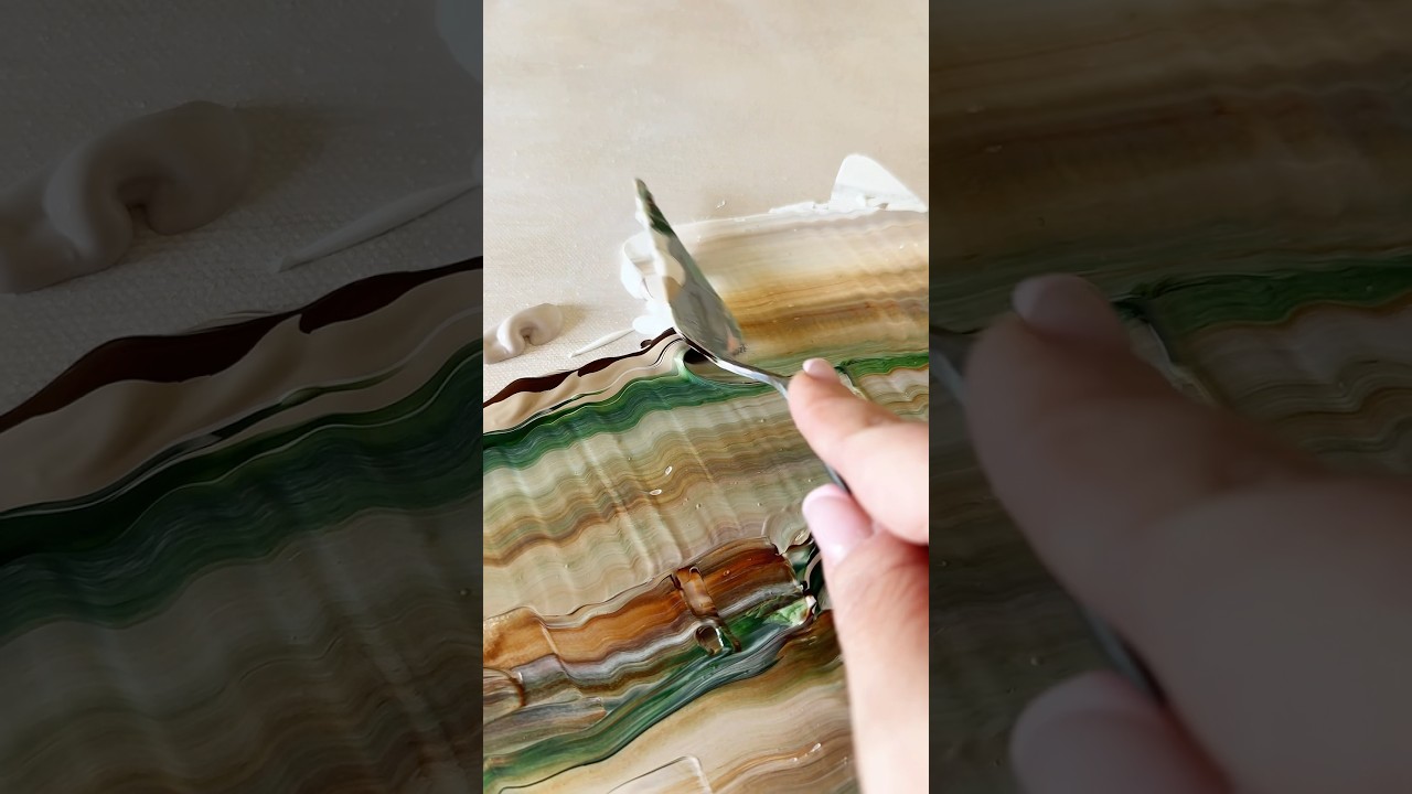 Semi abstract painting on large canvas #painting #paintingprocess #landscapepainting #art #artwork