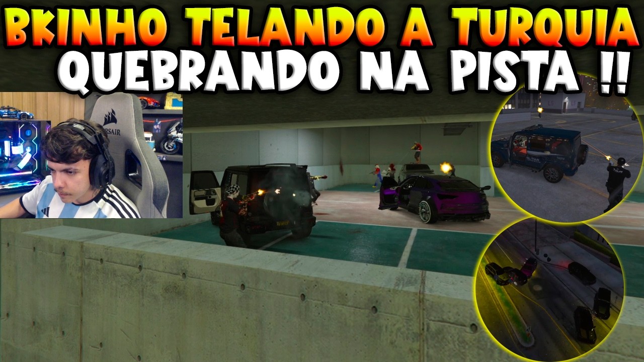 BKINHO REACT + TURQUIA QUEBRANDO GERAL NA PISTA, PM ENTROU NO MEIO 🔥- TROPAS DO GTA RP CLIPS
