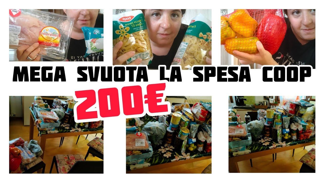 MEGA SVUOTA LA SPESA ALLA COOP•200€• Spesa famigliare x sei persone•Menu bisettimanale•SPESA XXXL