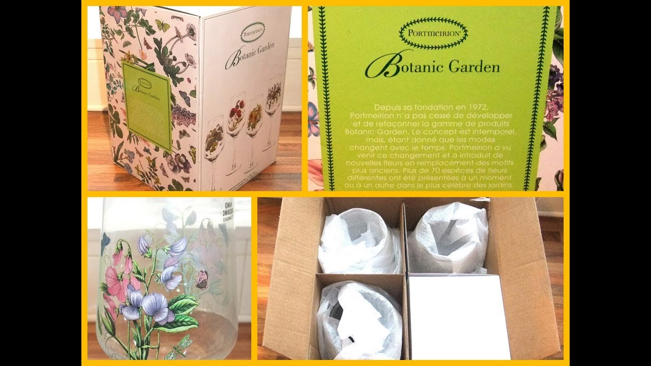 Portmeirion Botanic Garden Stem Wine Glasses BNIB