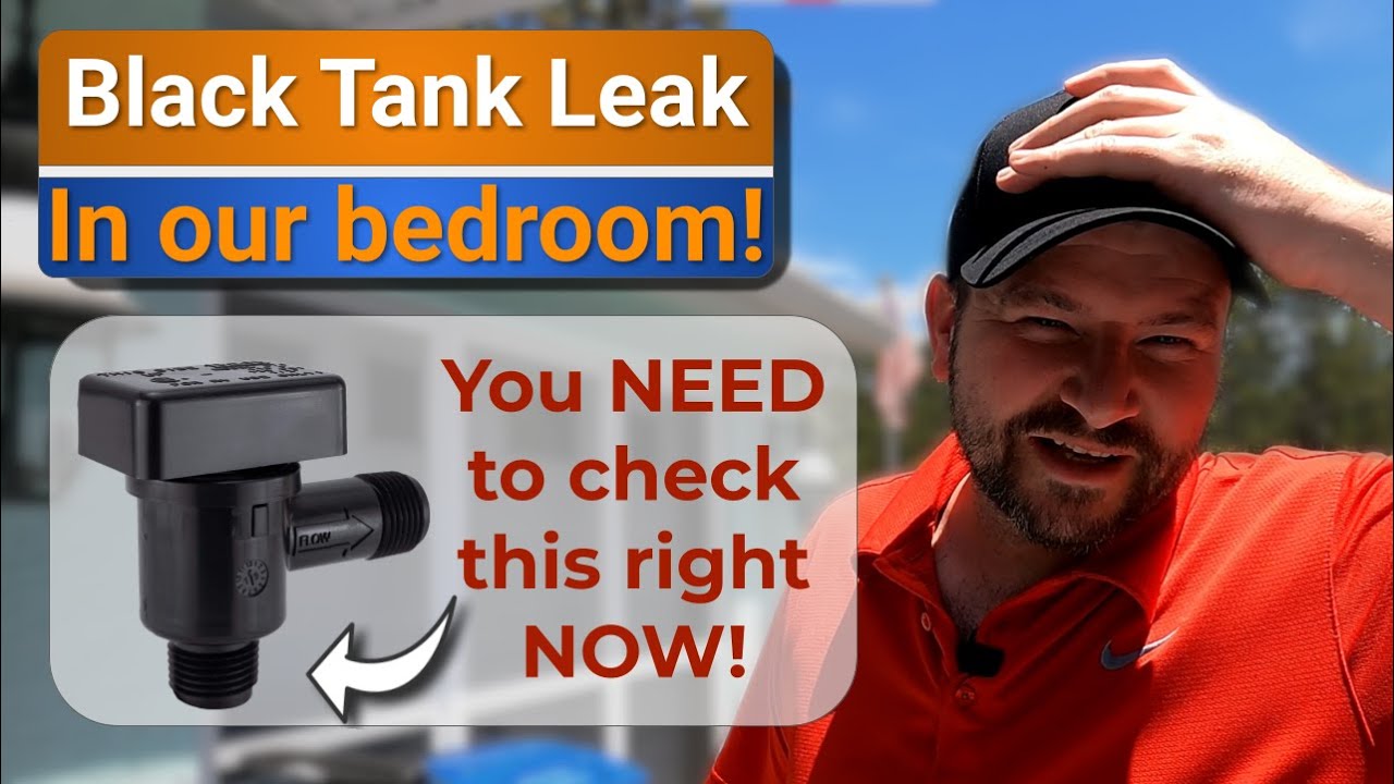 RV DIY - Our black tank flush was LEAKING into our bedroom!